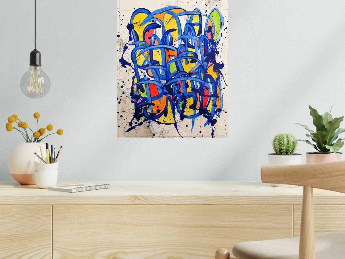 Dessin Noname D56 de STEPHANE RIME dans un intérieur – 40 × 50 cm