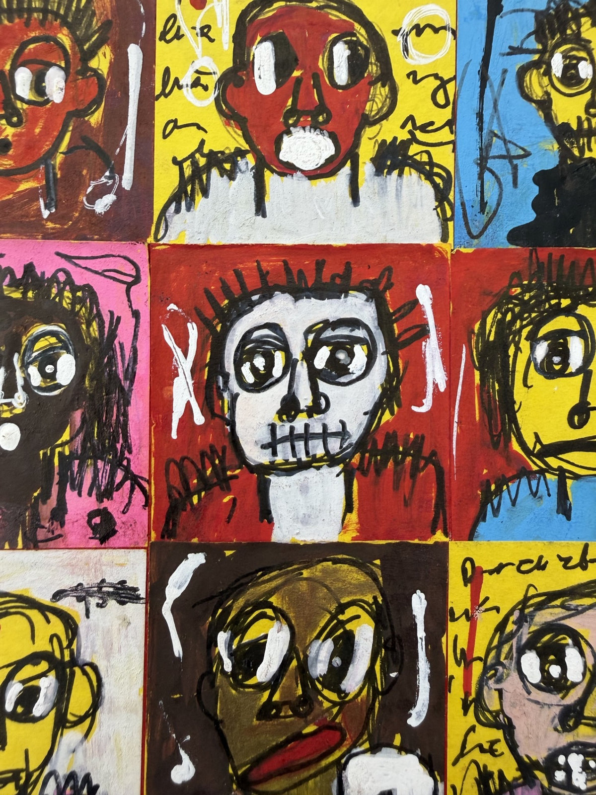 Dessin Untitled IX de LARBI ZAIDI dans un intérieur – 21 × 21 cm