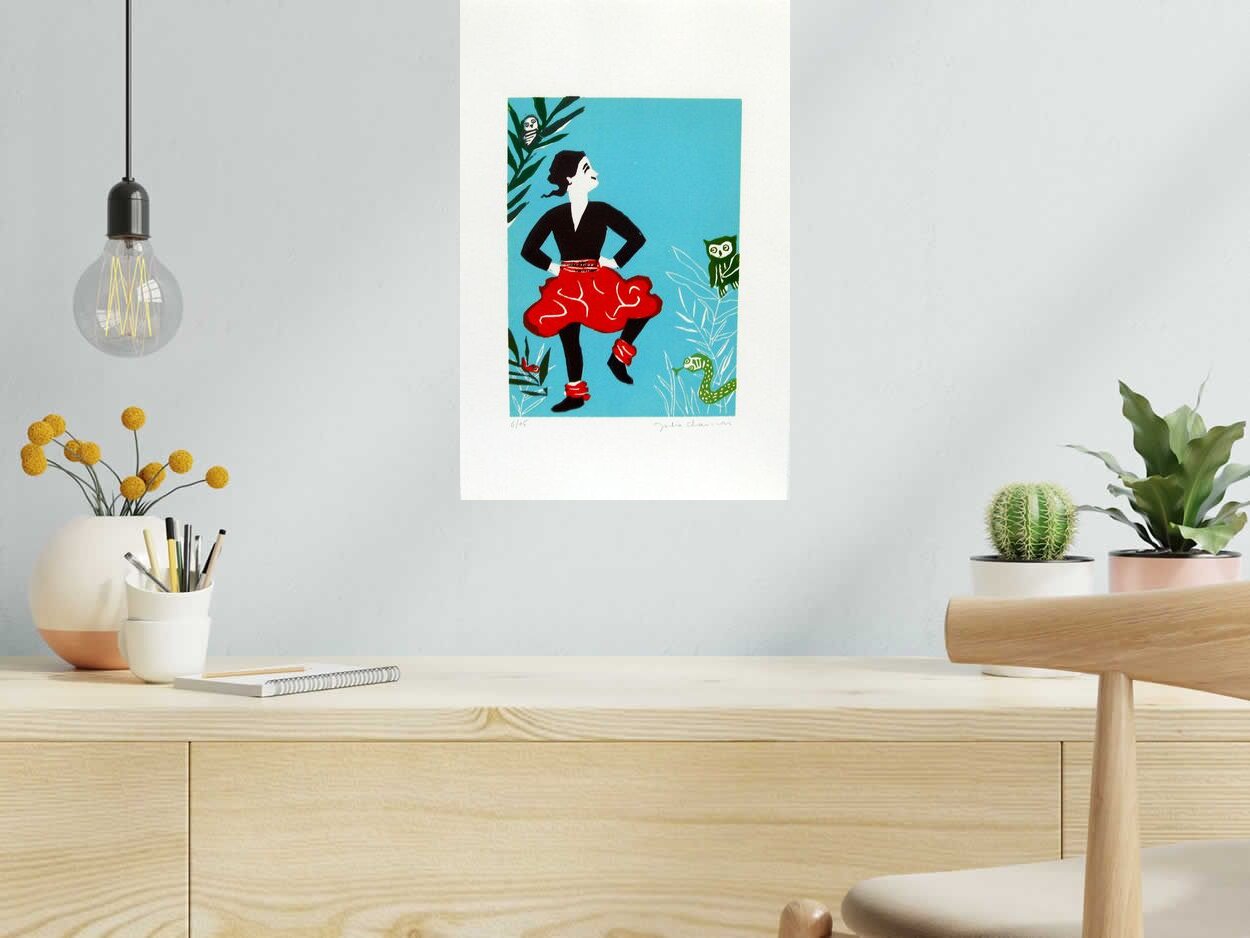 Dessin MA POMME de JULIA CHAUSSON dans un intérieur – 50 × 33 cm