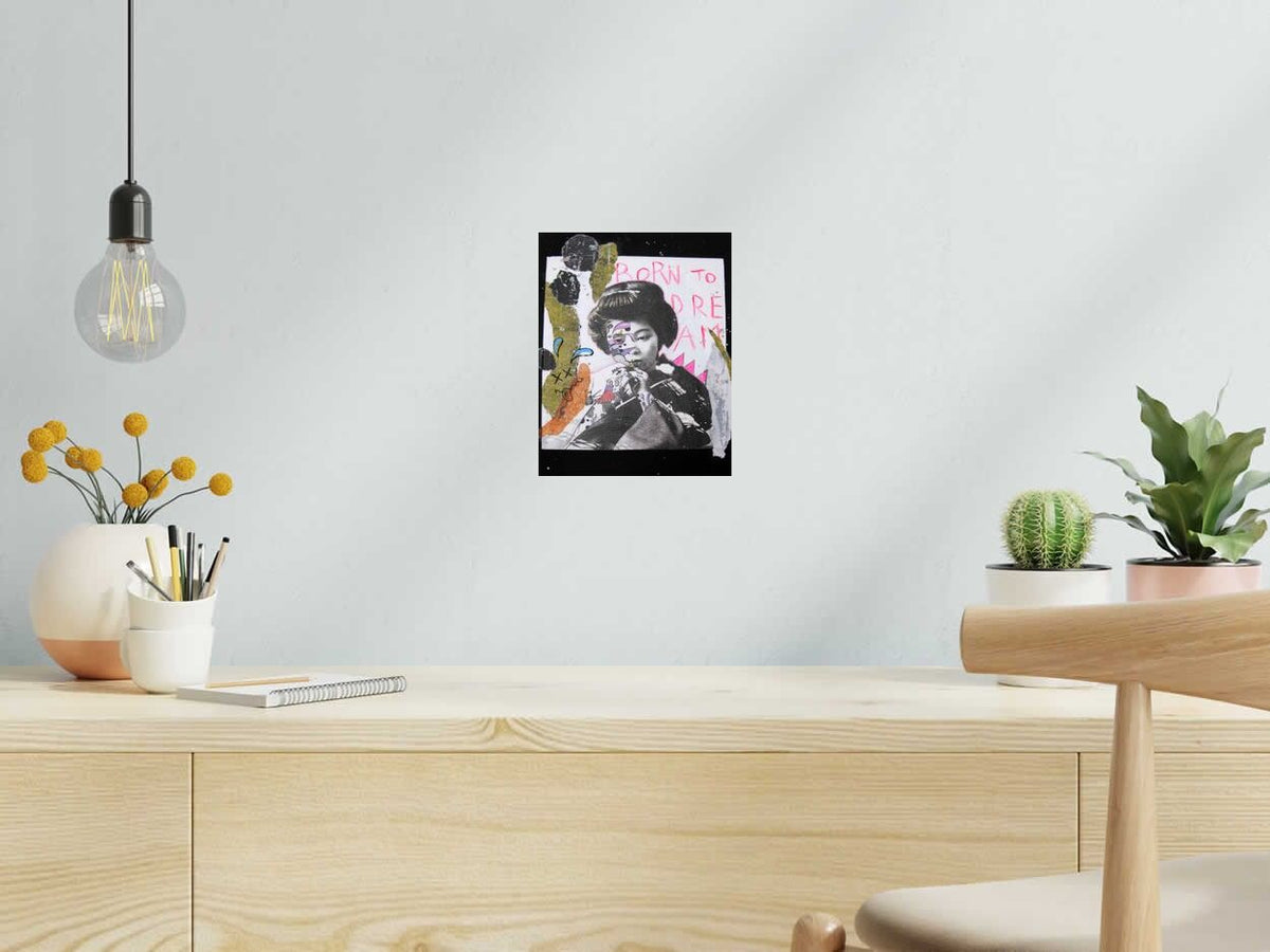 Dessin Born to dream de LN LE PAPE dans un intérieur – 24 × 19 cm