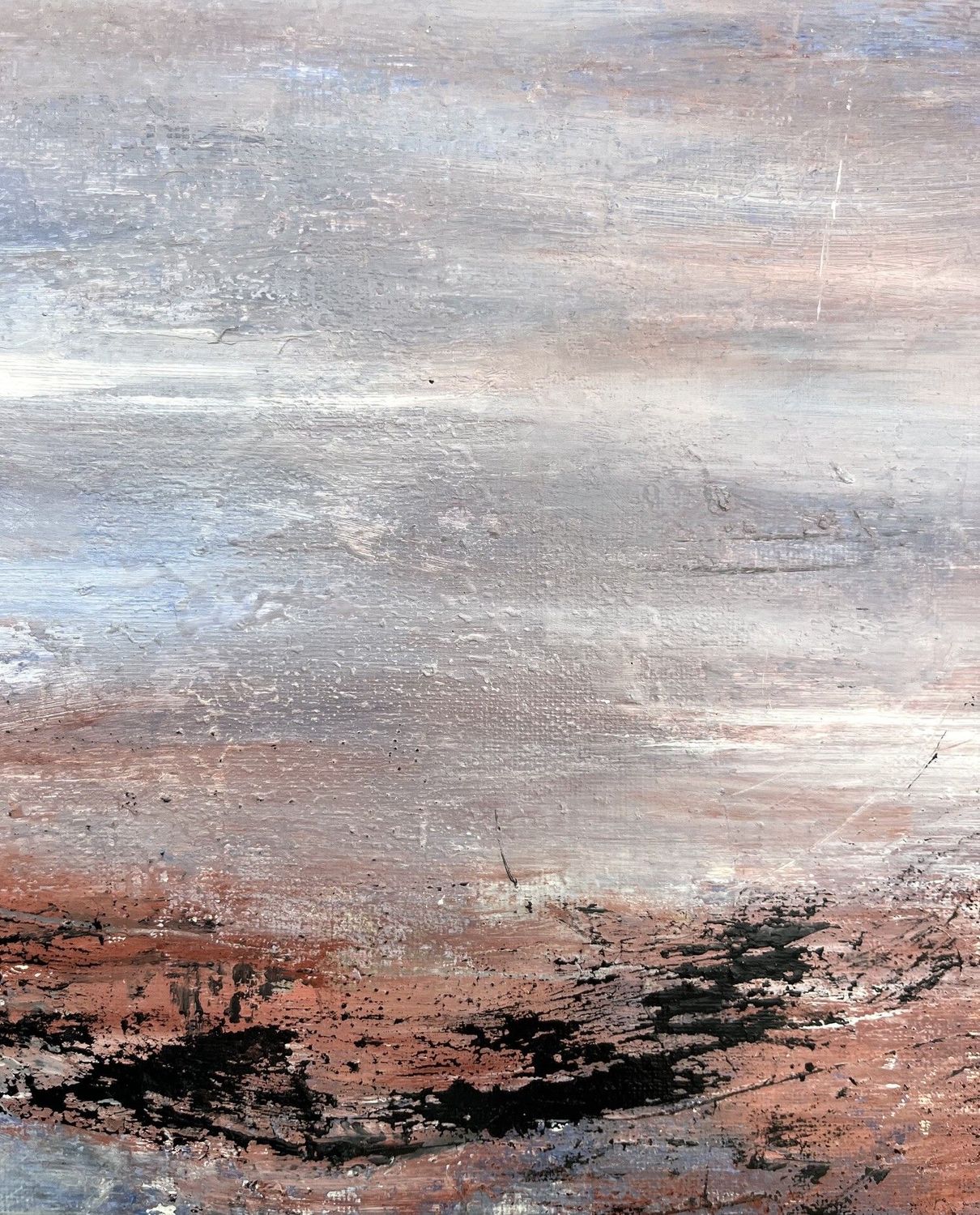 Tableau de PASCALE JACQUEMOND a pour titre Encore la mer style abstrait dim : PASCALE JACQUEMONDprix:300