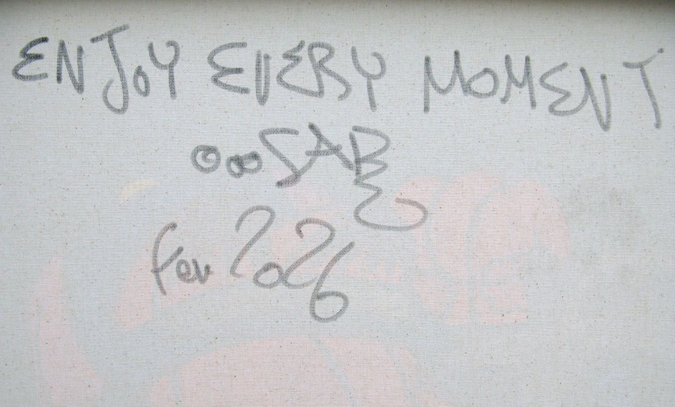 Tableau de RICO SAB a pour titre Enjoy every moment style street pop art dim : RICO SABprix:450