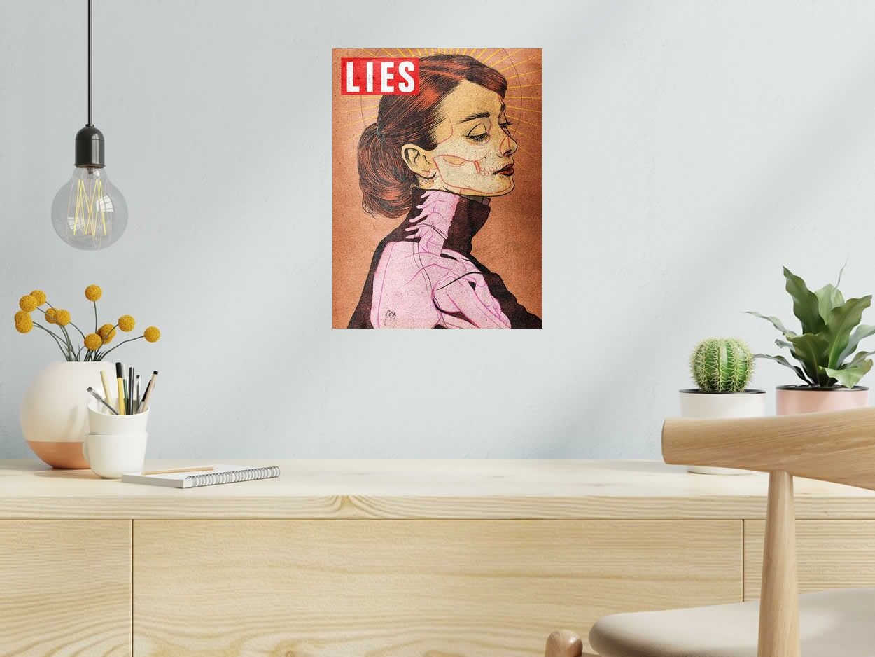 Estampe Lies-Audrey Hepburn de Carlos Olmo dans un intérieur – 30 × 40 cm