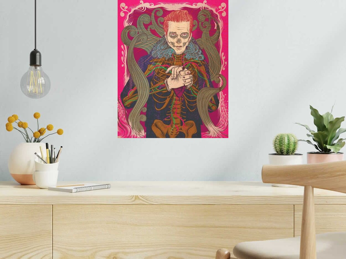 Estampe Sans titre de Carlos Olmo dans un intérieur – 40 × 50 cm