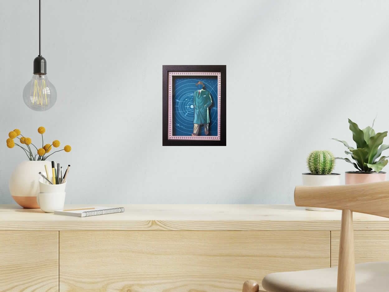 Estampe From the stars he came de Gavin Jay dans un intérieur – 20 × 26 cm