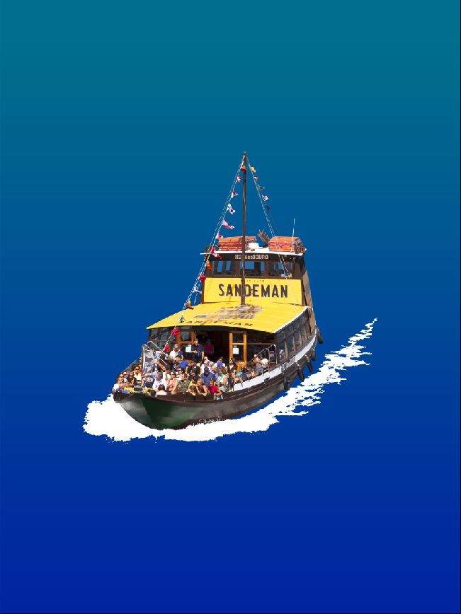 Estampe figuratif petit format LE BATEAU A PORTO – GILLES INVERNIZZI – 30 × 40 cm