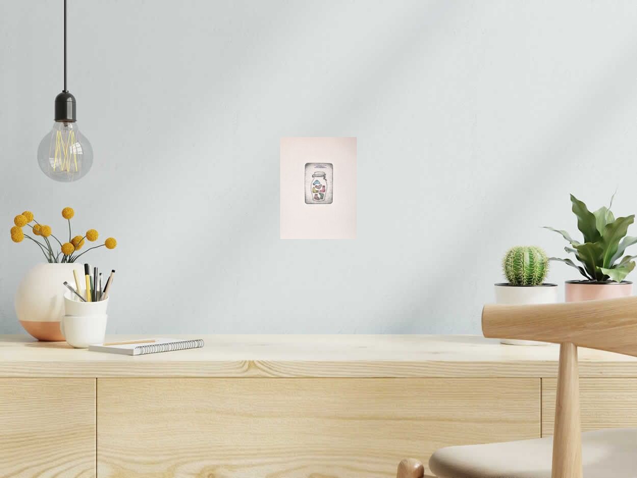 Estampe Conserver sa fantaisie de NAVIEILLEVILLE dans un intérieur – 15 × 20 cm