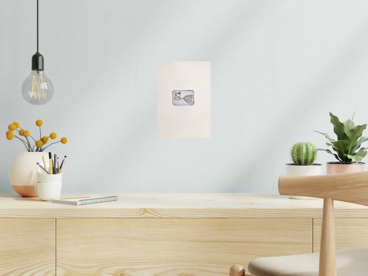 Estampe repeupler les océans de NAVIEILLEVILLE dans un intérieur – 18 × 26 cm