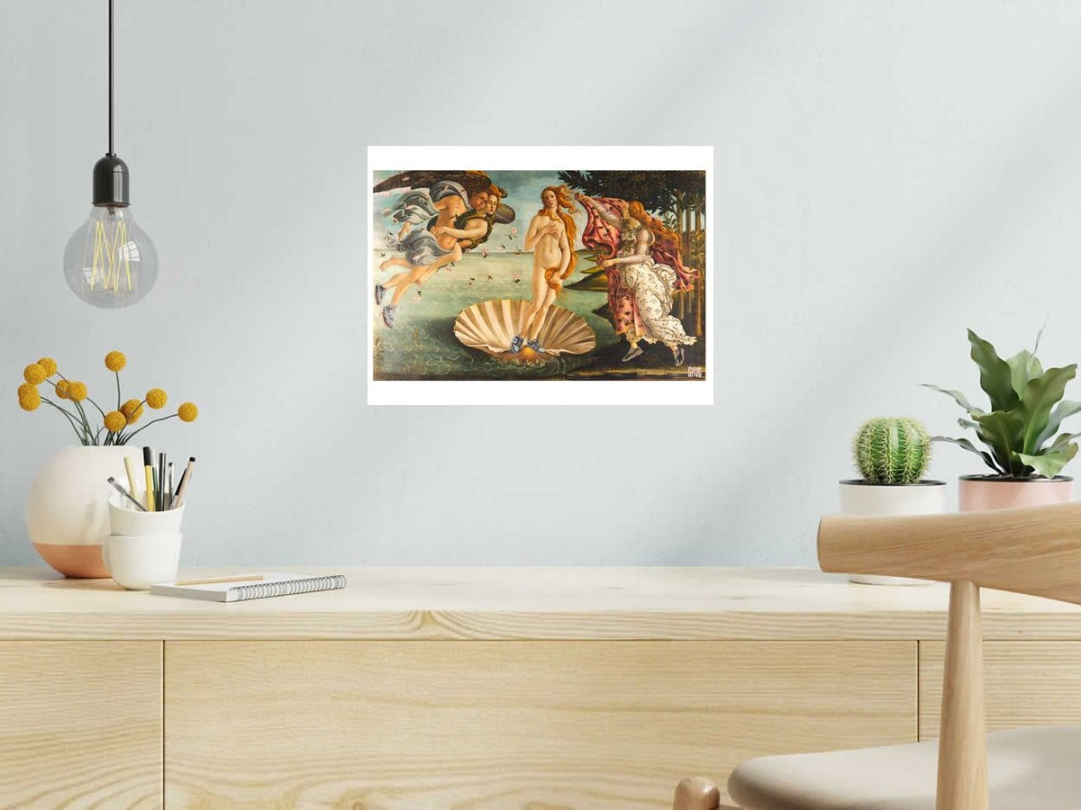 Estampe Love and Sneakers New de SHUZ dans un intérieur – 40 × 30 cm