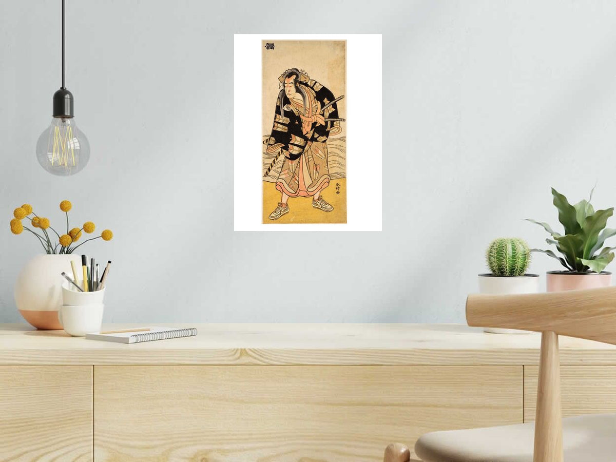 Estampe SACAï SAMOURAÏ de SHUZ dans un intérieur – 30 × 40 cm