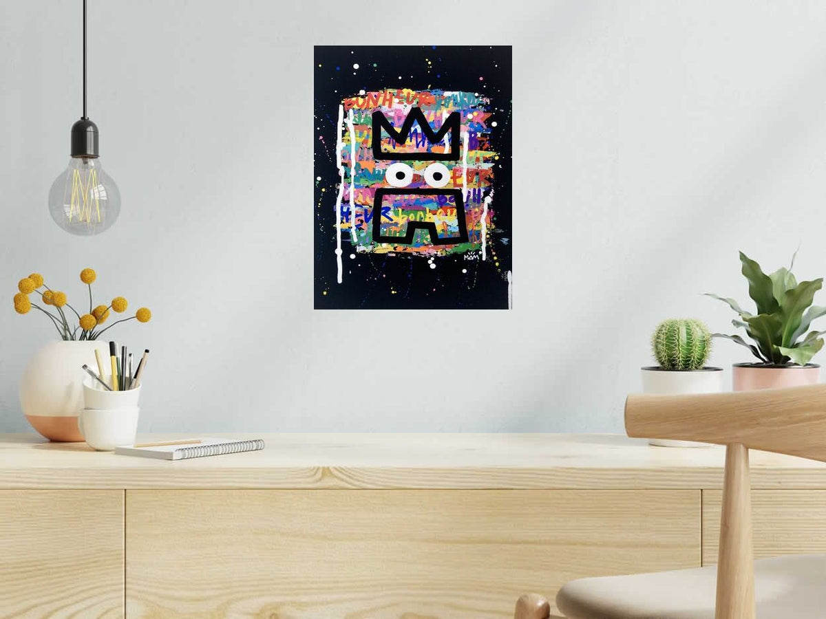 Estampe MAM POTE BONHEUR de MAM dans un intérieur – 30 × 40 cm