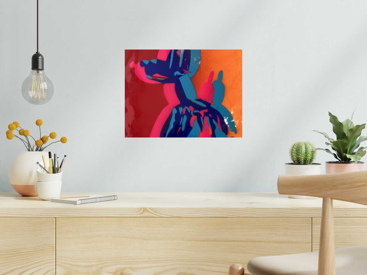 Estampe Koons Ilusion de WAWAPOD dans un intérieur – 40 × 30 cm