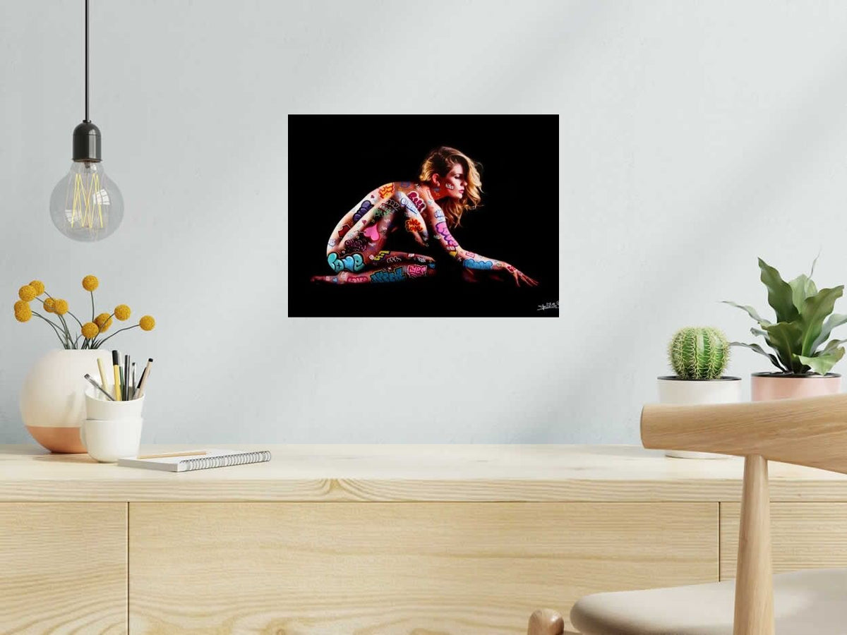 Estampe Vandal nude de BLACH dans un intérieur – 40 × 30 cm