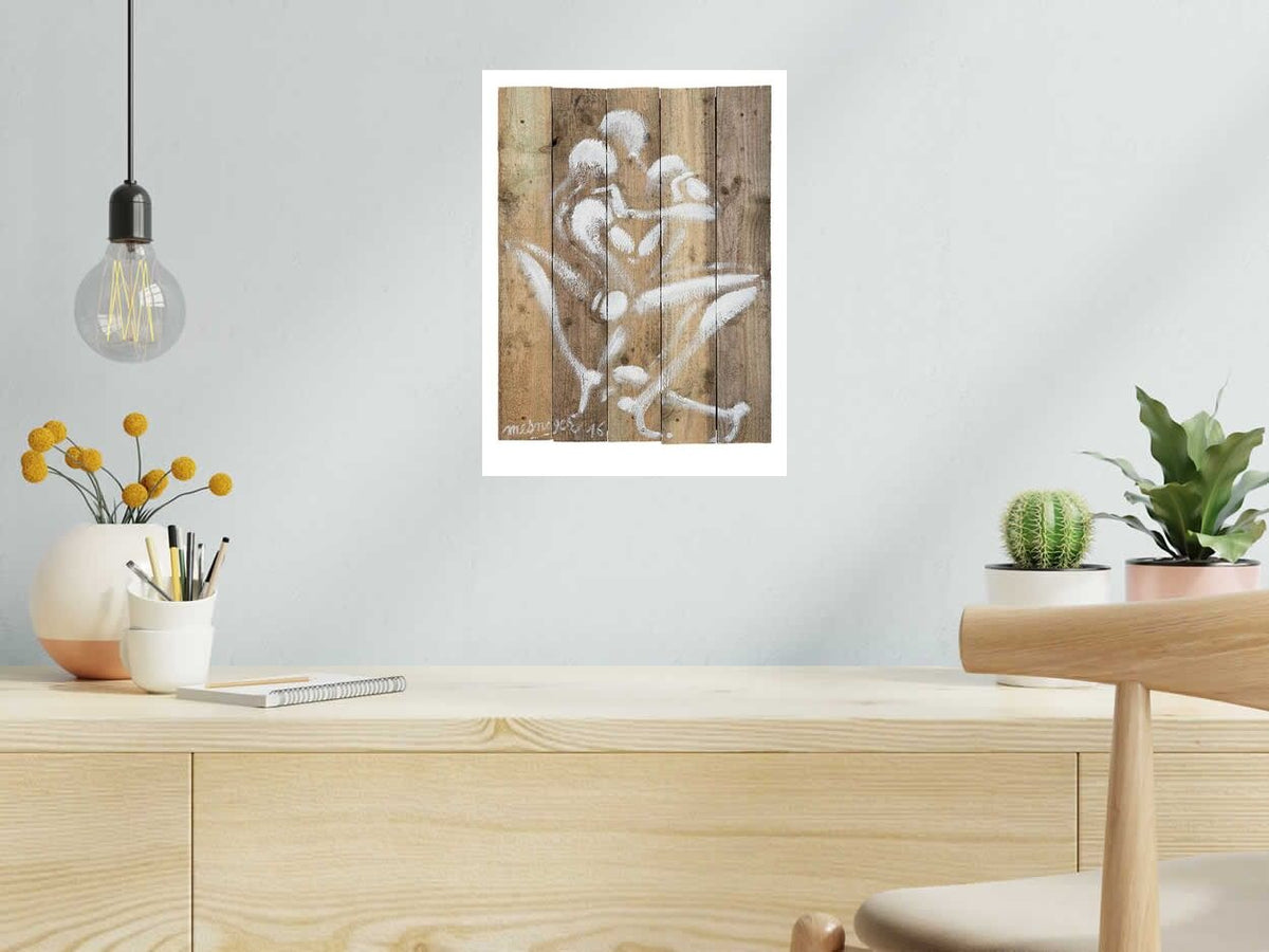 Estampe AMOUR de JEROME MESNAGER dans un intérieur – 30 × 40 cm