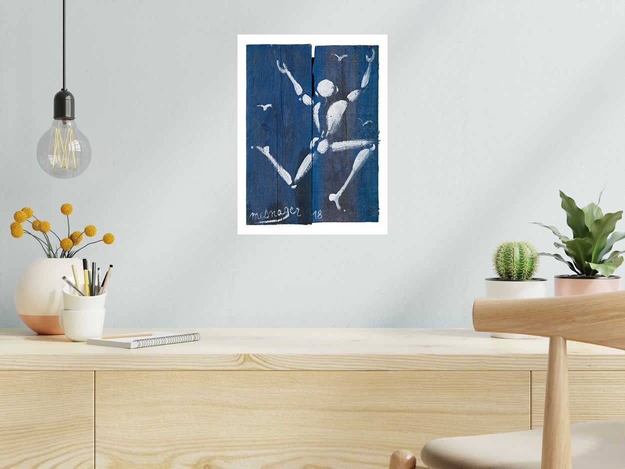 Estampe SANS TITRE de JEROME MESNAGER dans un intérieur – 30 × 40 cm