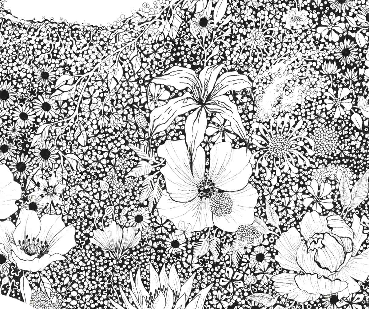 Editions d'art de CAMILLE POLI a pour titre FLOWER JOCONDE I style figuratif dim : CAMILLE POLIprix:90