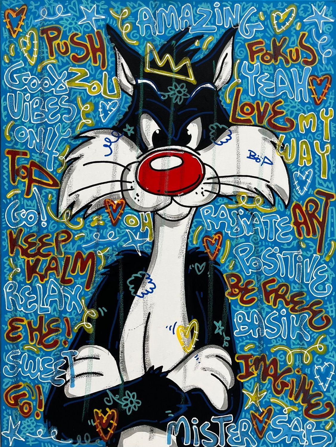 Tableau de RICO SAB a pour titre Fokus style street pop art dim : RICO SABprix:450