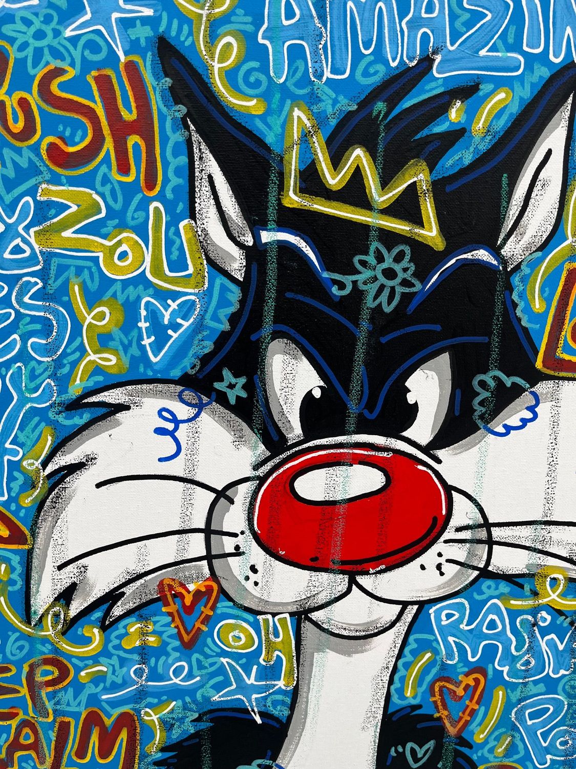 Tableau de RICO SAB a pour titre Fokus style street pop art dim : RICO SABprix:450