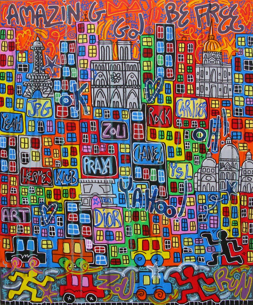 Tableau de RICO SAB a pour titre Free paris style street pop art dim : RICO SABprix:800