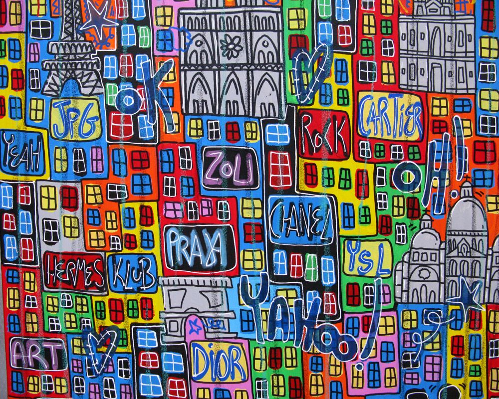 Tableau de RICO SAB a pour titre Free paris style street pop art dim : RICO SABprix:800