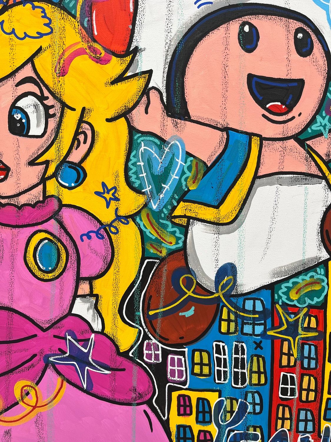 Tableau de RICO SAB a pour titre Good Vibes Only style street pop art, street art dim : RICO SABprix:800