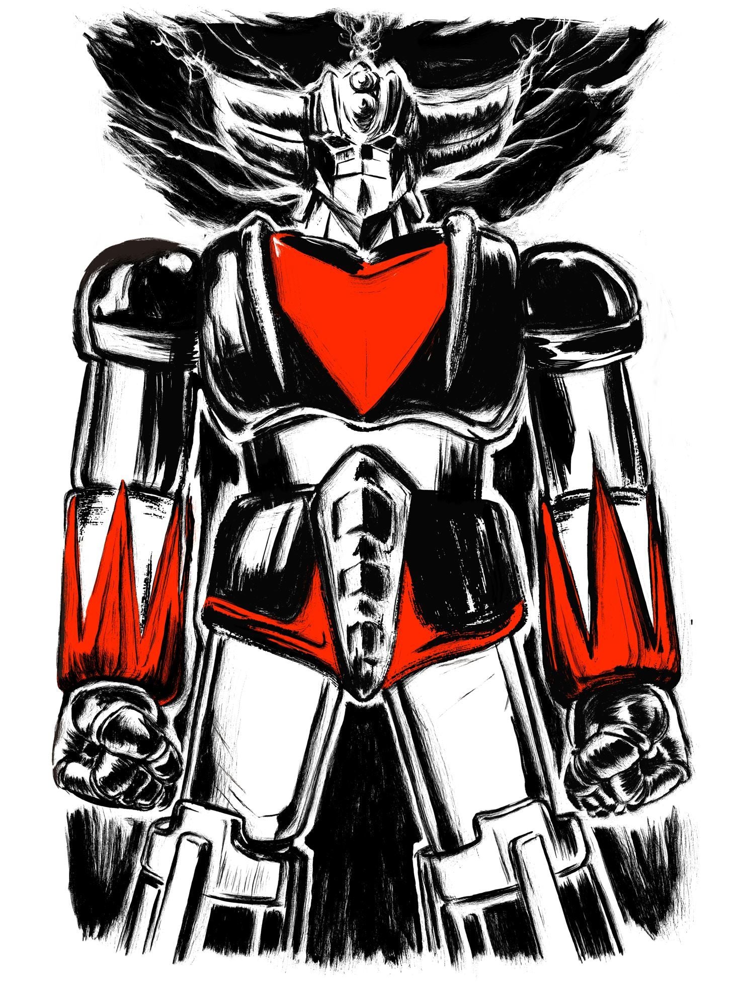 Editions d'art de Carlos Olmo a pour titre Grendizer style figuratif dim : Carlos Olmoprix:60