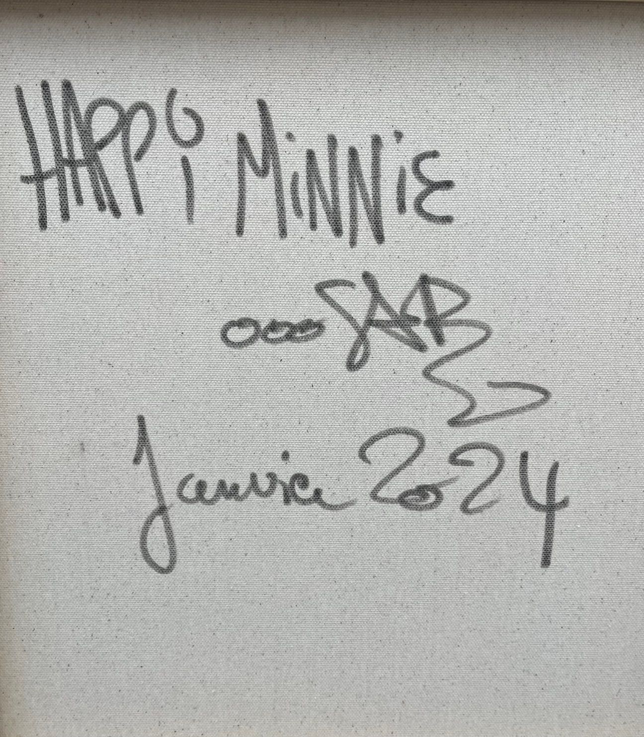 Tableau de RICO SAB a pour titre Happy Minnie style street pop art, street art dim : RICO SABprix:600