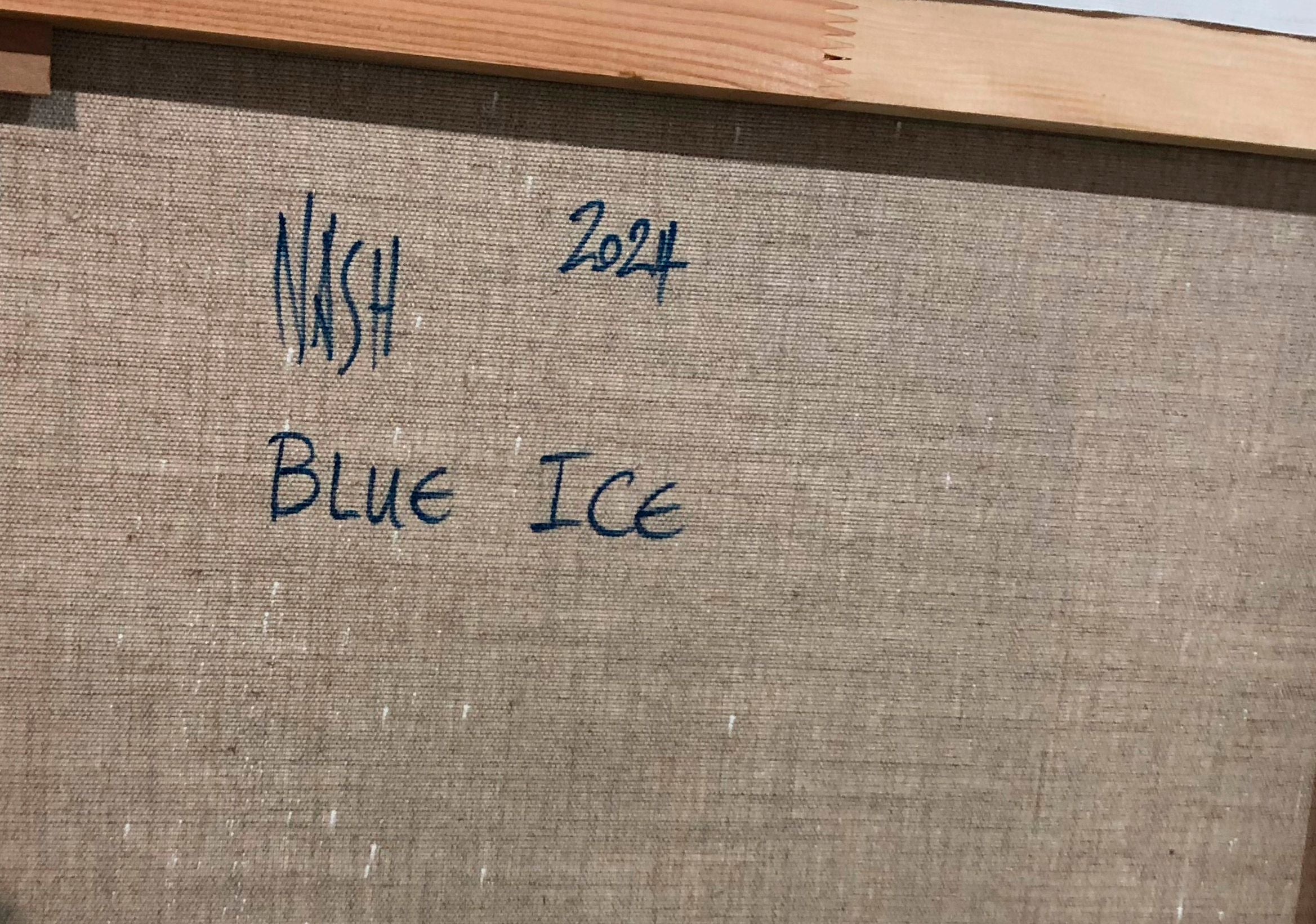 Tableau de NASH a pour titre Blue ice style abstrait dim : NASHprix:1400