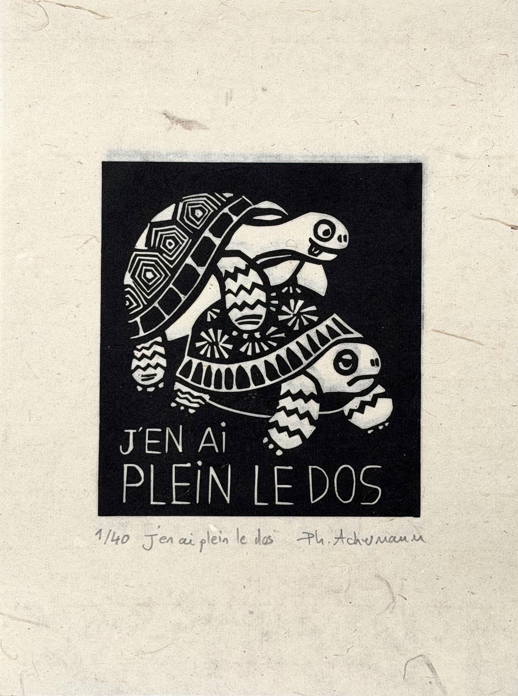 J'en ai plein le dos