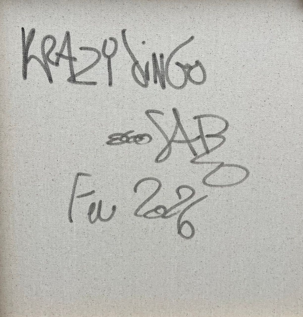 Tableau de RICO SAB a pour titre Krazy Dingo style street pop art, street art dim : RICO SABprix:600