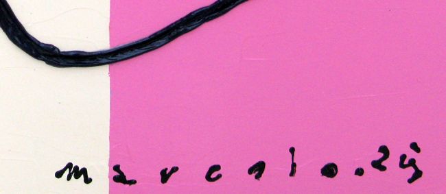 Tableau de MARCELLO CID SAINT JEAN a pour titre Las verdades verdadas style abstrait dim : MARCELLO CID SAINT JEANprix:850
