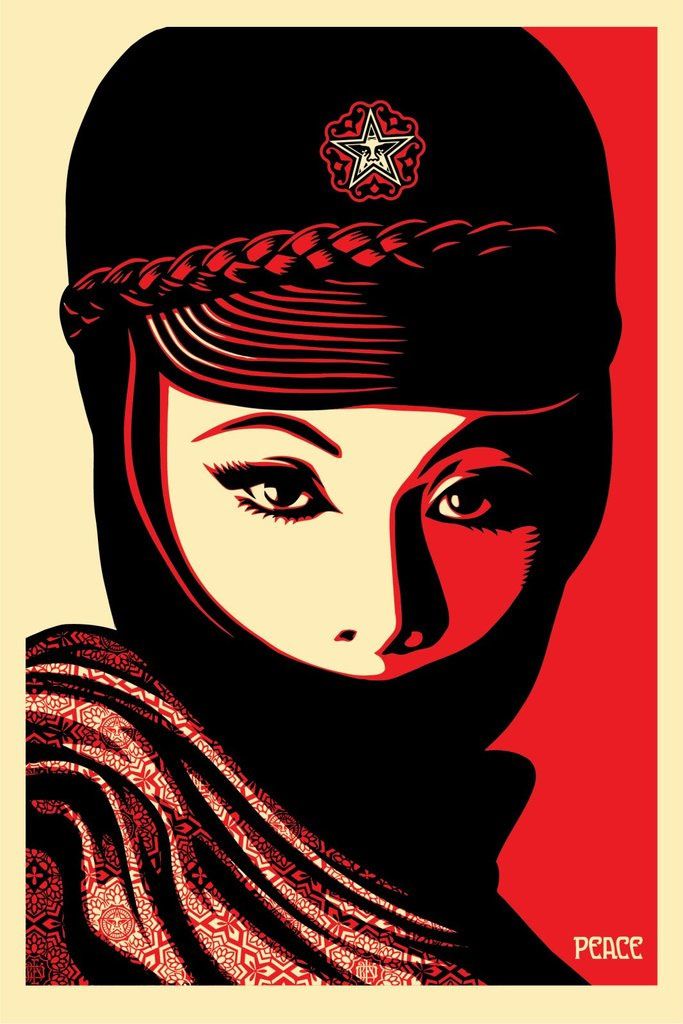 Lithographie graphique moyen format MUJER FATALE – OBEY : SHEPARD FAIREY – 61 × 91 cm
