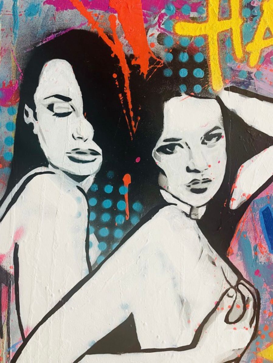 Tableau de SARA CHELOU a pour titre Love legalize it style street pop art dim : SARA CHELOUprix:750