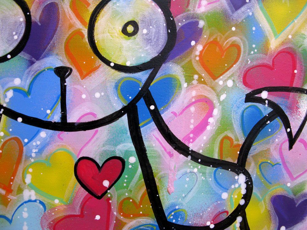 Tableau de LUSSY a pour titre lussy cat eyes style graffiti, street pop art dim : LUSSYprix:340