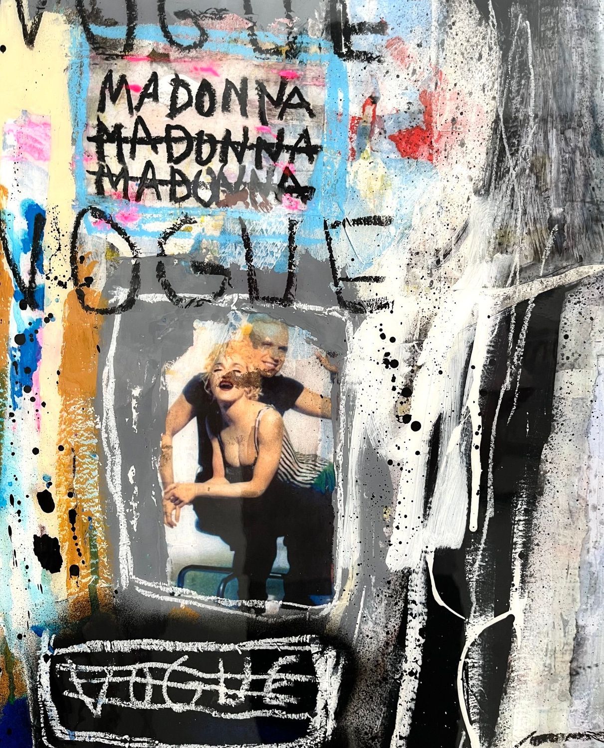 Tableau de THIERRY RASINE a pour titre Madonna style street pop art dim : THIERRY RASINEprix:1400