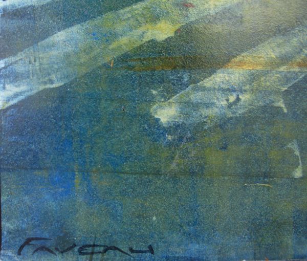 Tableau de ADRIEN FAVEAU a pour titre Manhattan Blue night style figuratif, graphique dim : ADRIEN FAVEAUprix:2500