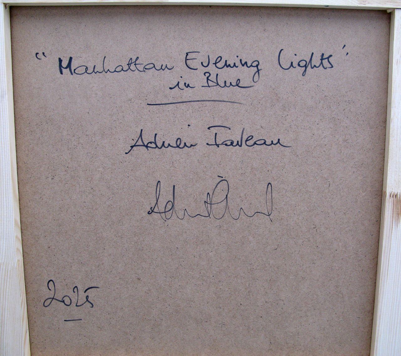 Tableau de ADRIEN FAVEAU a pour titre Manhattan evening lights style figuratif, graphique dim : ADRIEN FAVEAUprix:3200
