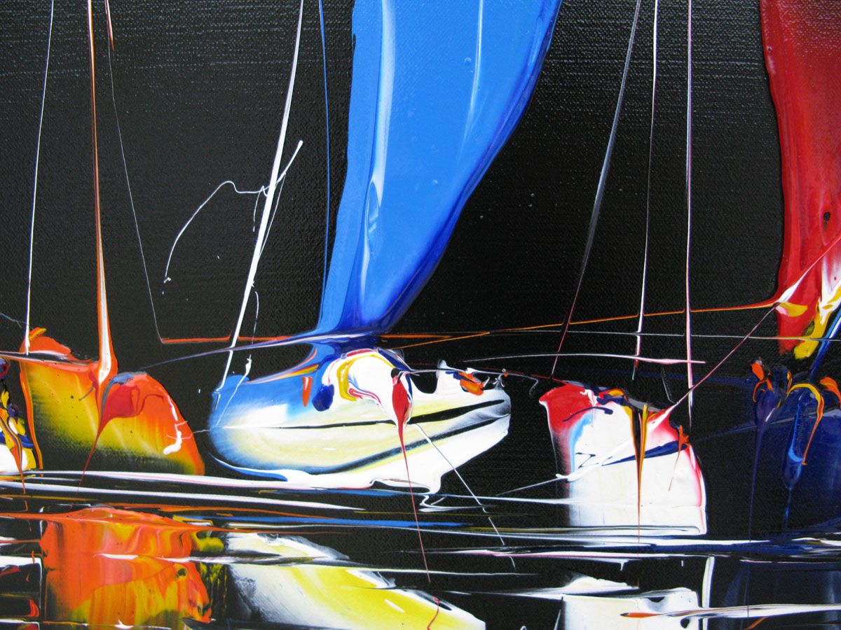 Tableau de F. BOUTET a pour titre MARINE ABSTRAITE 2023-06 style abstrait dim : F. BOUTETprix:800