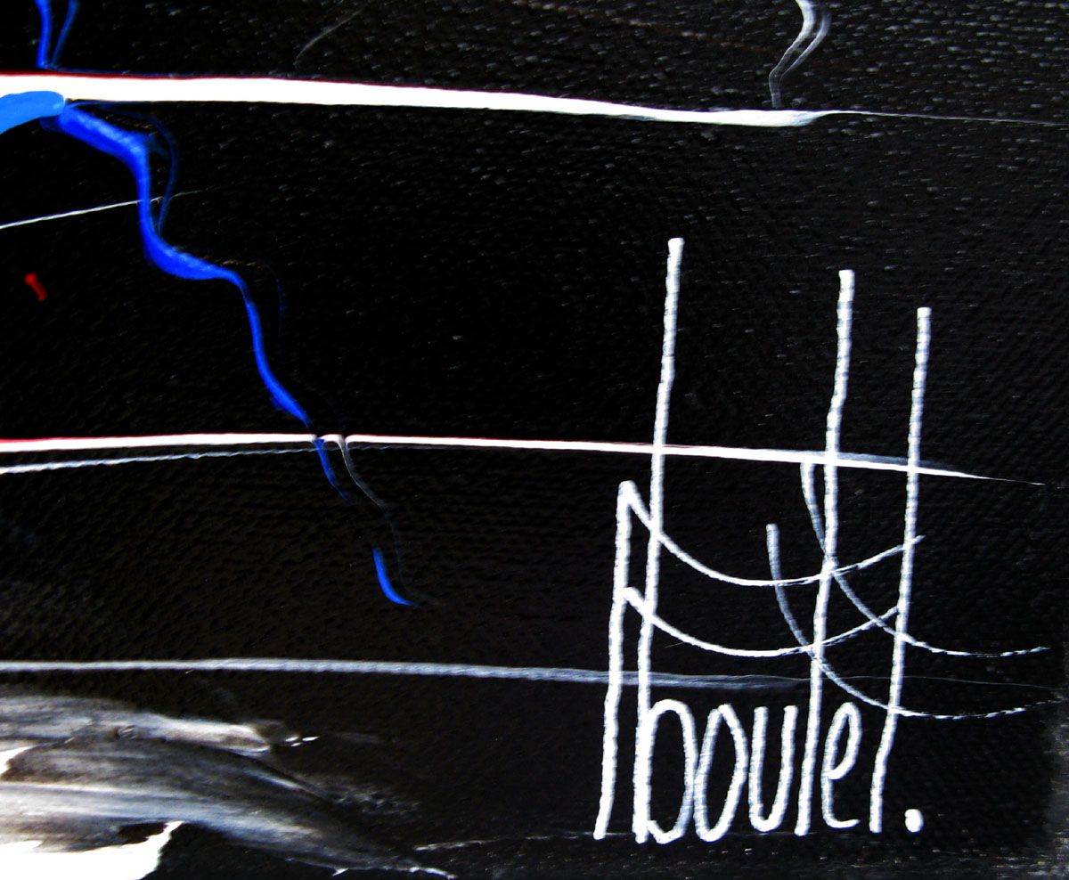 Tableau de F. BOUTET a pour titre MARINE ABSTRAITE 2023-06 style abstrait dim : F. BOUTETprix:800