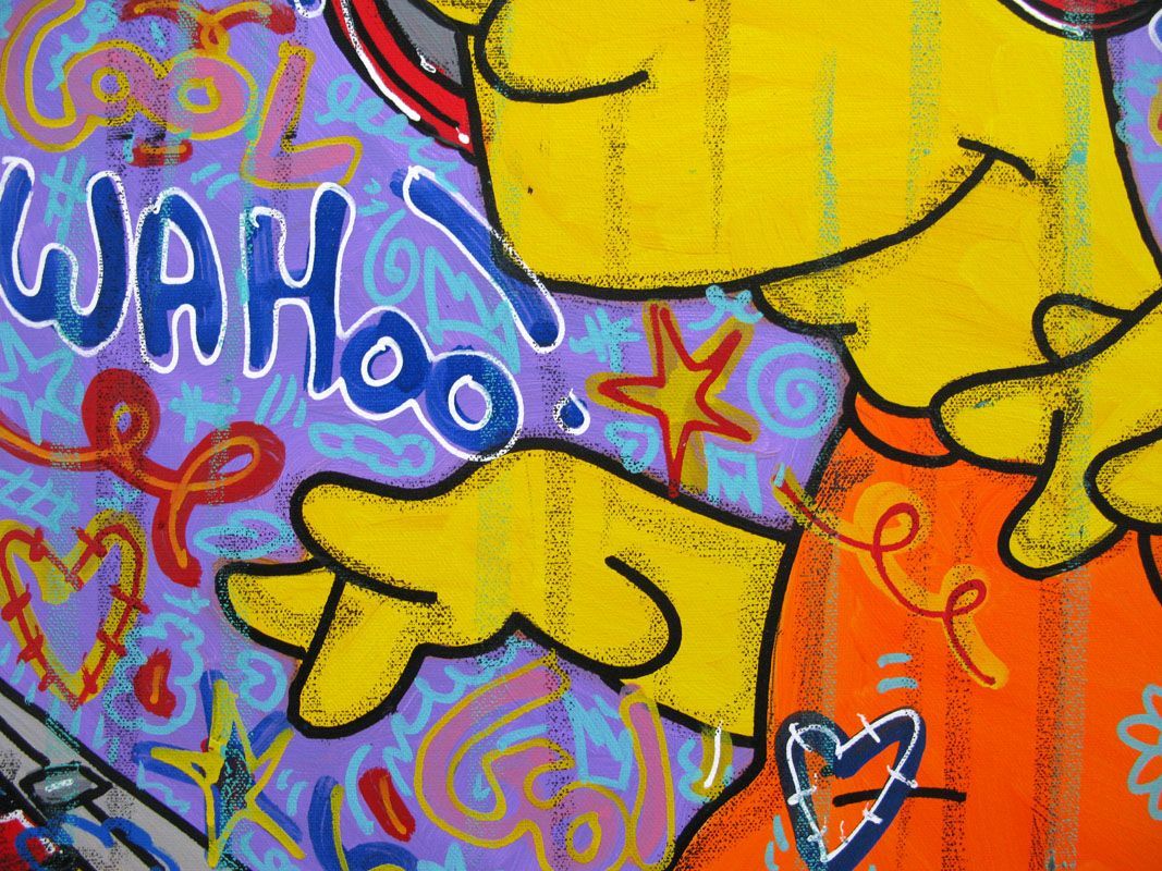Tableau de RICO SAB a pour titre Musik my way style street pop art, street art dim : RICO SABprix:290