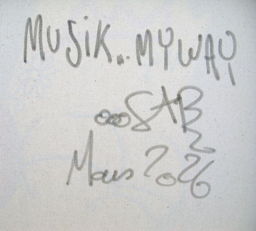 Tableau de RICO SAB a pour titre Musik my way style street pop art, street art dim : RICO SABprix:290