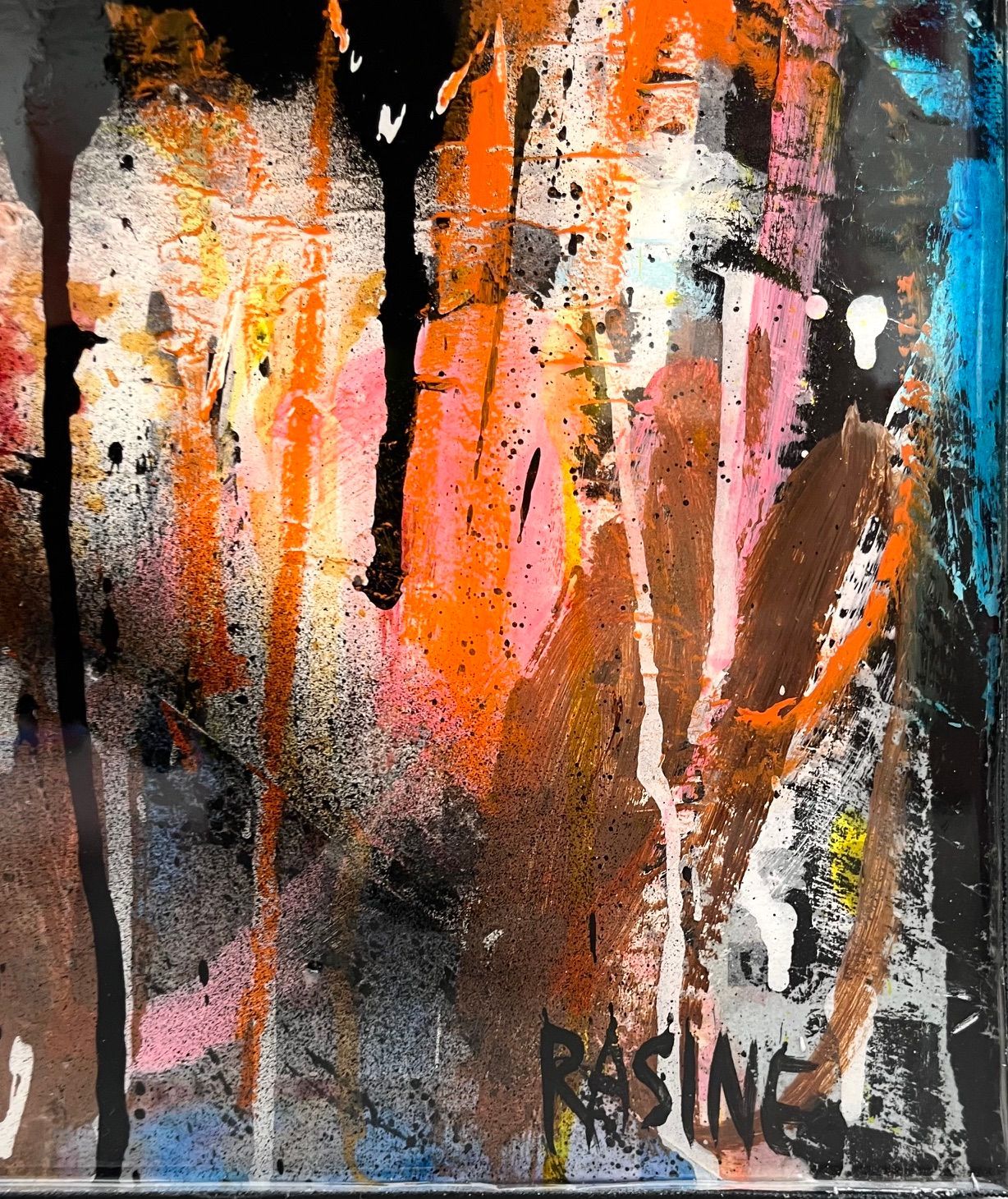 Tableau de THIERRY RASINE a pour titre Nina style street pop art dim : THIERRY RASINEprix:1400