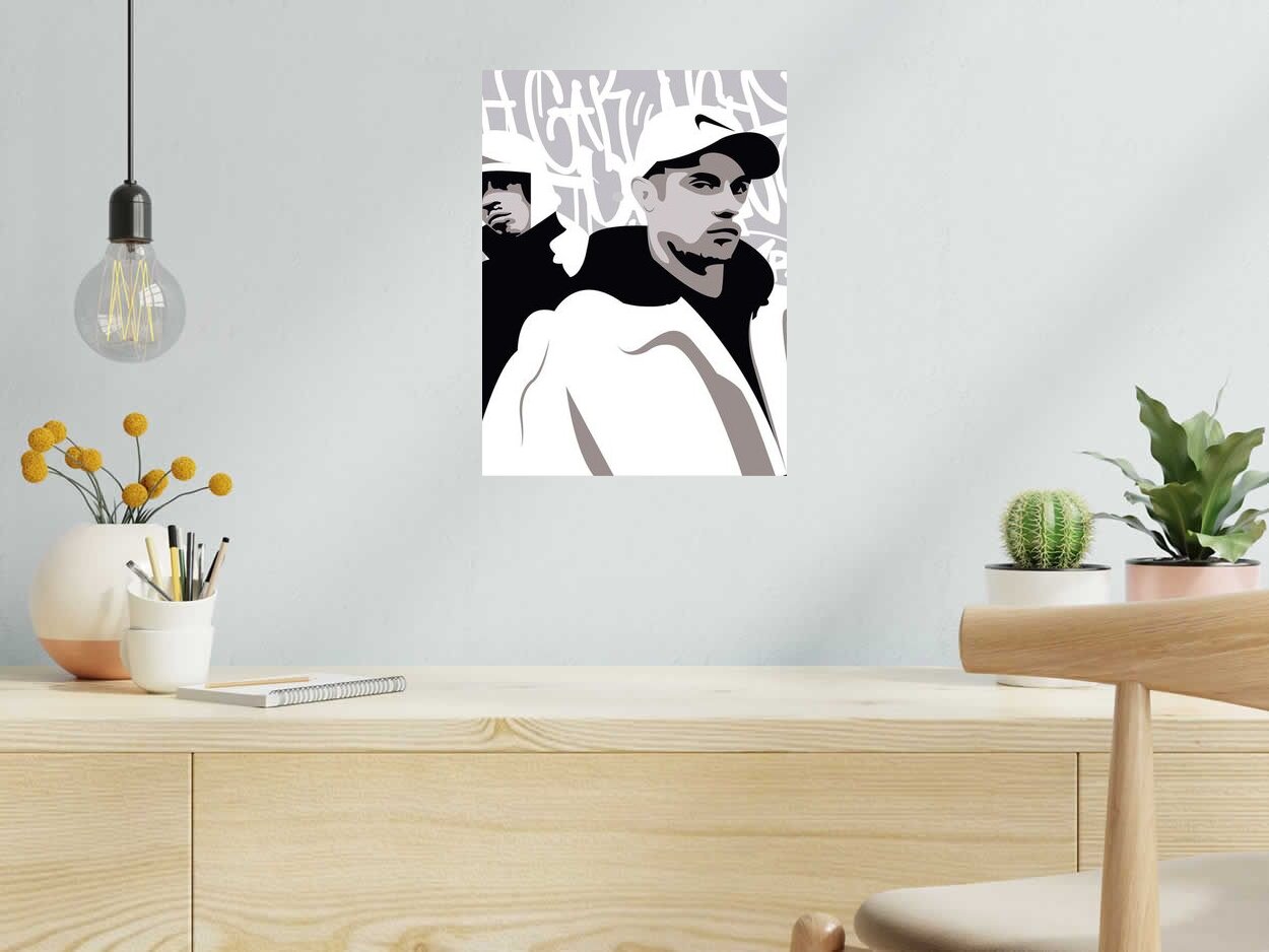 Editions d'art de JMC a pour titre NTM style figuratif, graphique dim : JMCprix:50