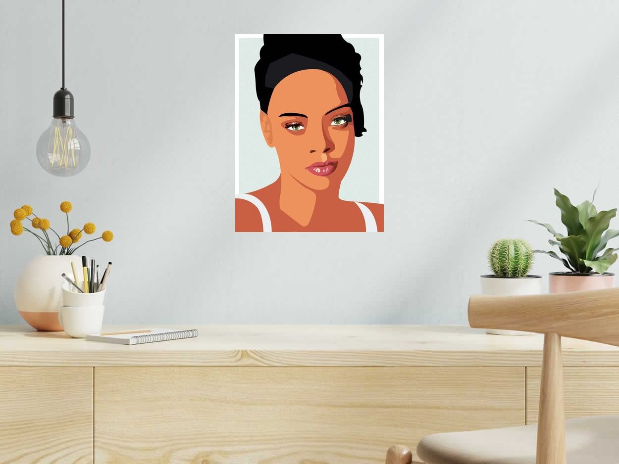 Editions d'art de JMC a pour titre RIHANNA style figuratif, graphique dim : JMCprix:50