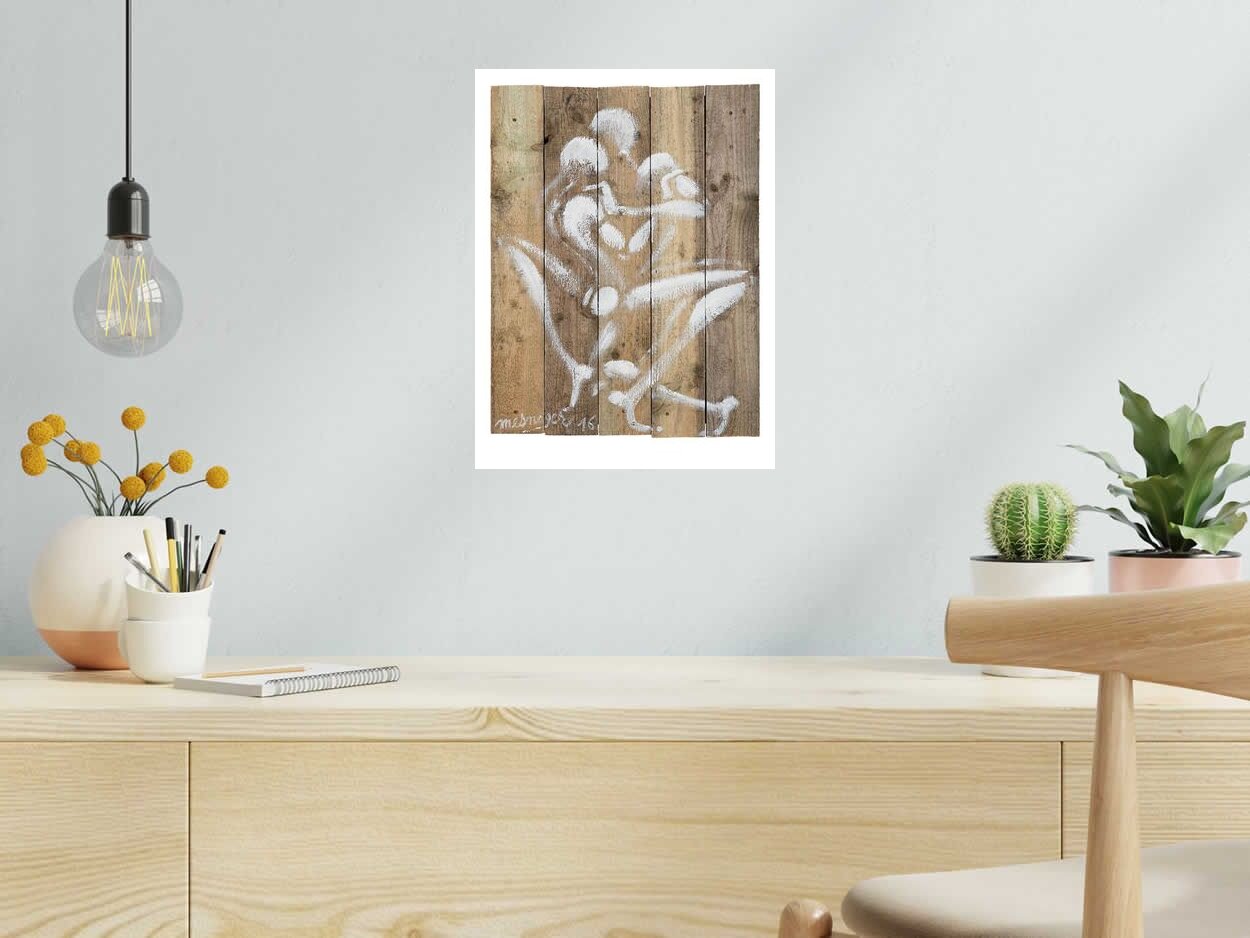 Editions d'art de JEROME MESNAGER a pour titre AMOUR style street art dim : JEROME MESNAGERprix:95