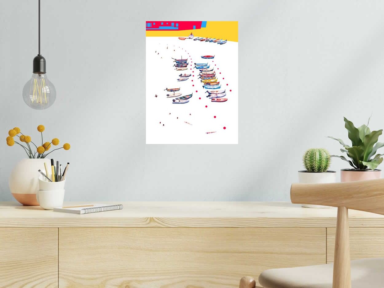 Editions d'art de GILLES INVERNIZZI a pour titre LE PORT DE VERNAZZA style grapique, figurative dim : GILLES INVERNIZZIprix:70