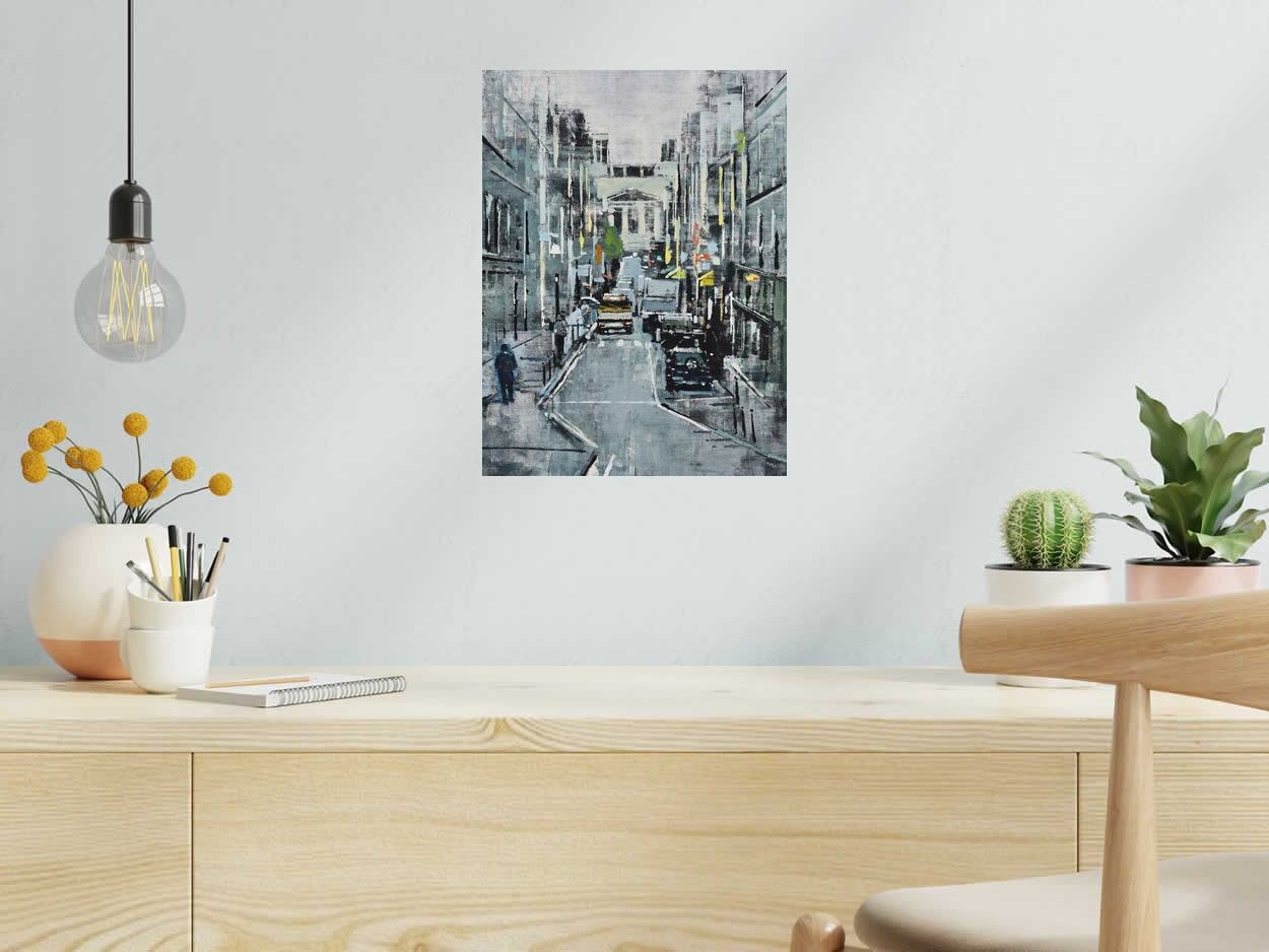 Editions d'art de ADRIEN FAVEAU a pour titre RUE D'HAUTEVILLE I style figuratif dim : ADRIEN FAVEAUprix:70