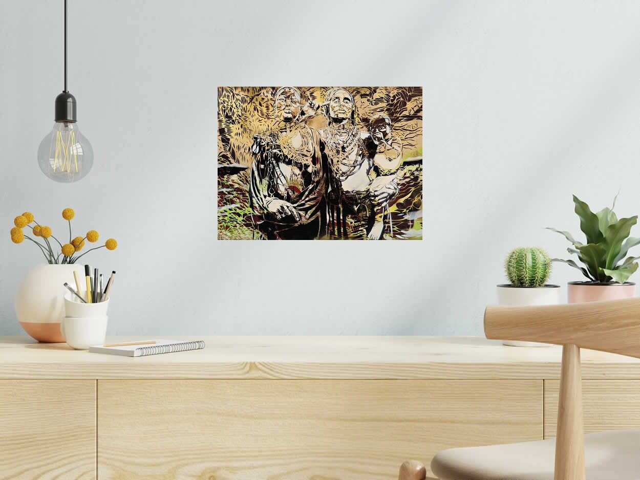 Editions d'art de ARTISTE OUVRIER a pour titre FEMMES ERBORE style figuratif dim : ARTISTE OUVRIERprix:100