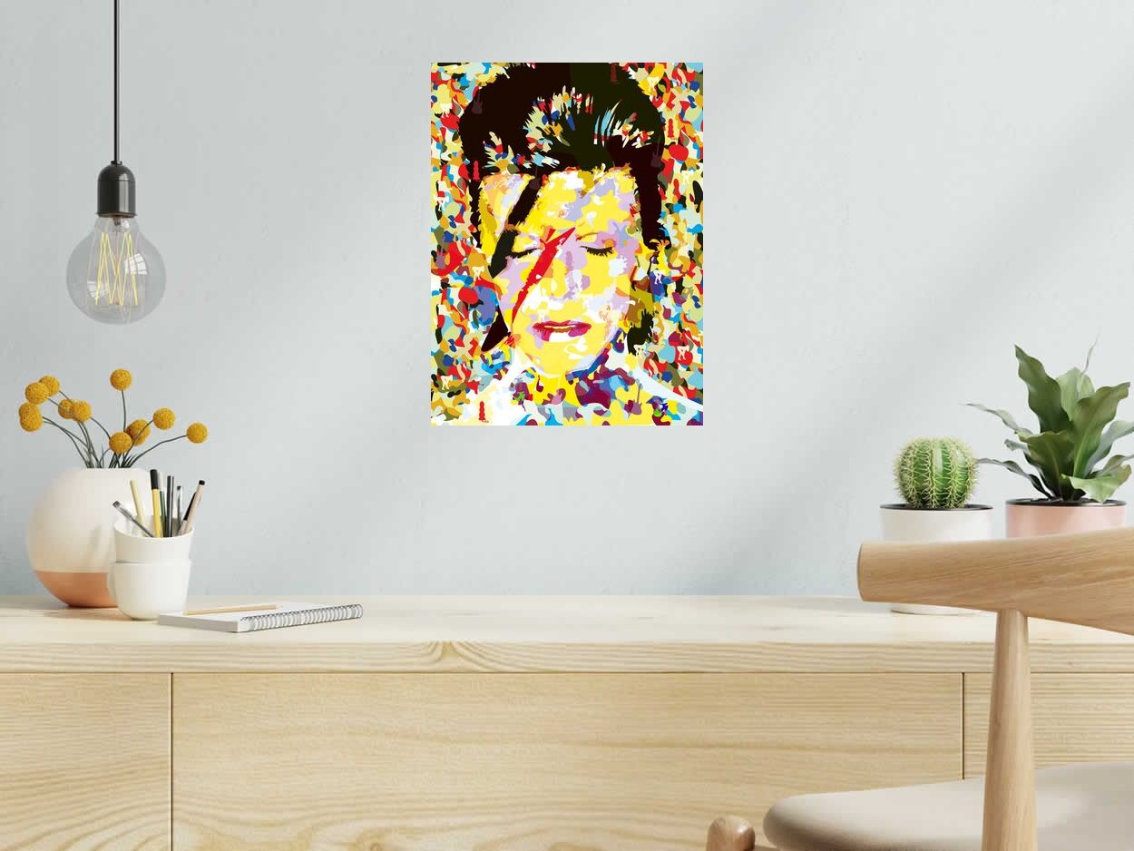 Editions d'art de GABY JOSEPHINE a pour titre BOWIE style graphique dim : GABY JOSEPHINEprix:70