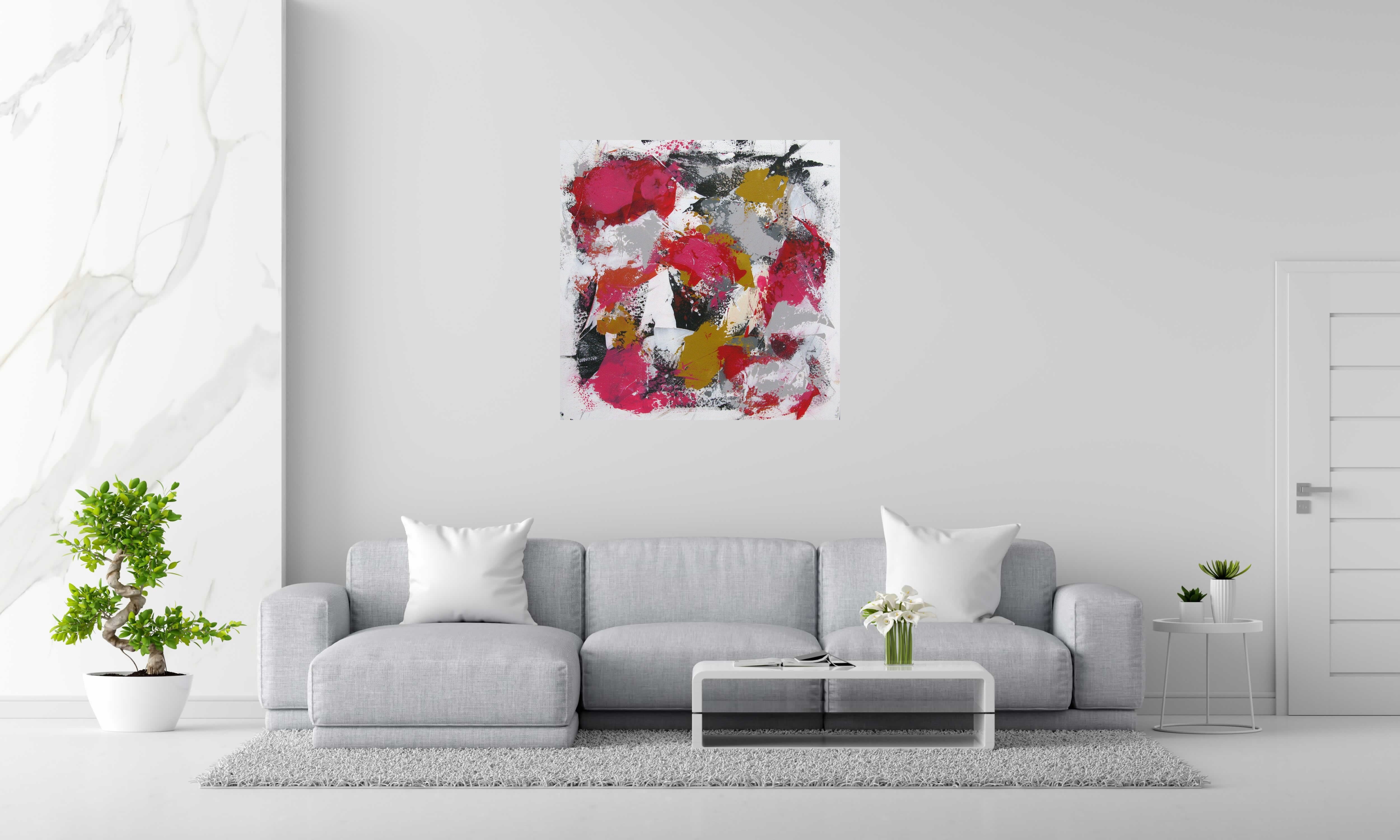 Tableau de CELINE WEBER a pour titre VOLUPTE style abstrait dim : CELINE WEBERprix:900